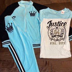 Justice Jacket Shirt & Joggers size 14-16